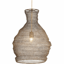 Uttermost 21613 Murmur Contemporary Antique Brass Pendant Hanging Light