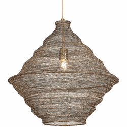 Uttermost 21614 Sigh Contemporary Antique Brass Drop Ceiling Light Fixture