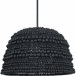 Uttermost 21623 Persephone Contemporary Matte Black Hanging Pendant Light