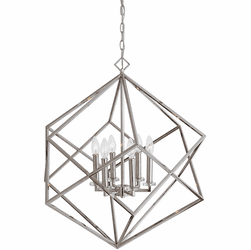 Uttermost 22122 Euclid Modern Polished Nickel Pendant Light