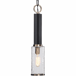 Uttermost 22191 Jarsdel Modern Black / Antique Brass Mini Drop Ceiling Lighting