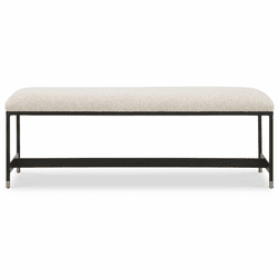 Uttermost 23925 Halston Modern Upholstered White Bench