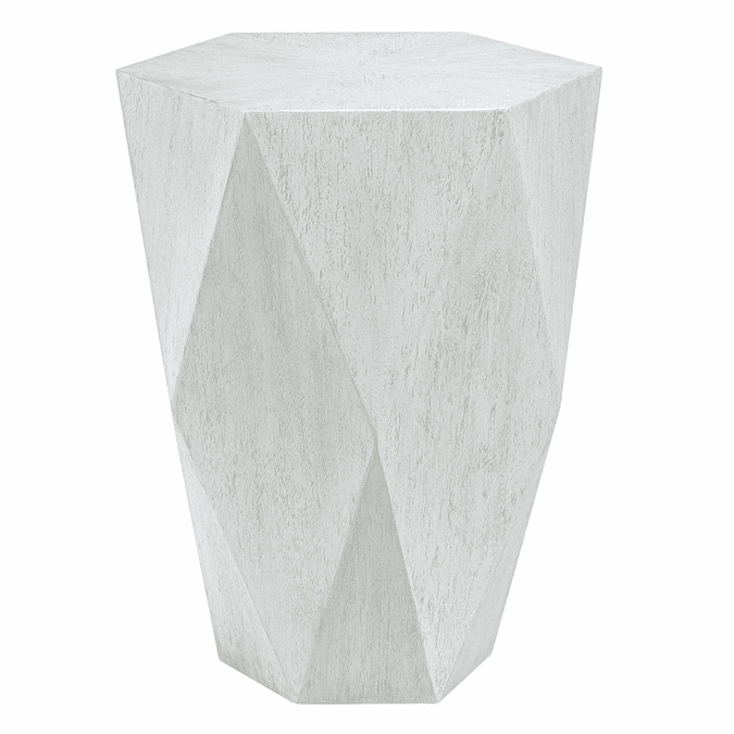 Uttermost 25164 Volker Contemporary White Ceruse Side Table