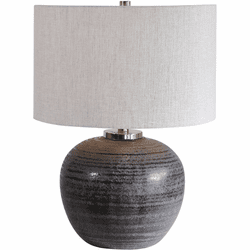 Uttermost 26349-1 Mikkel Charcoal Table Lamp