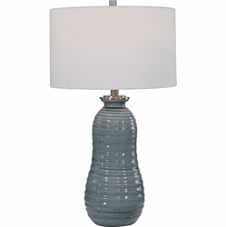 Uttermost 26362-1 Zaila Light Blue Table Lamp