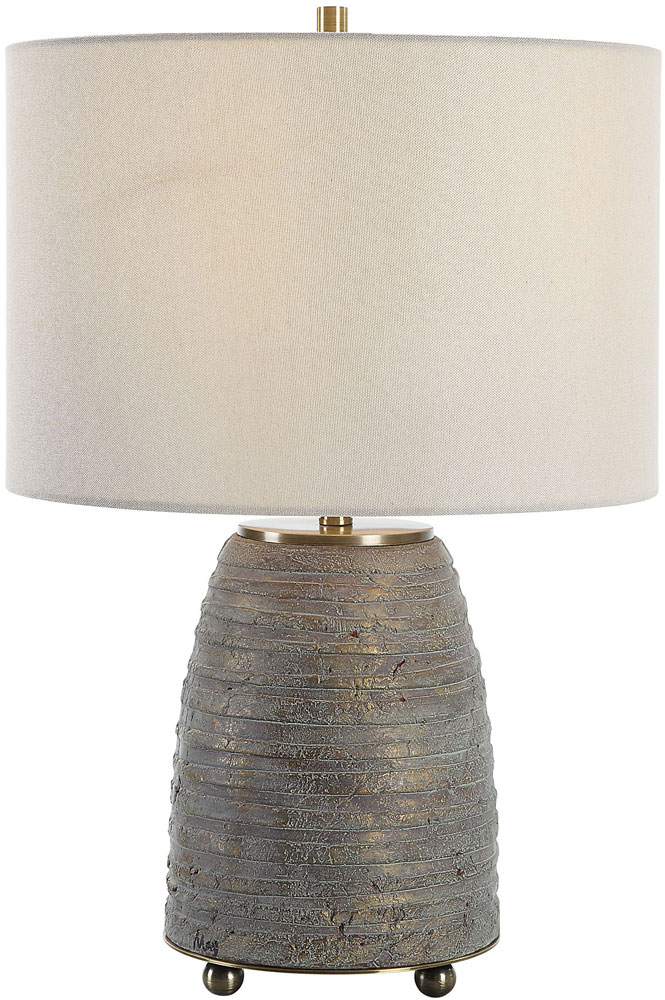 Uttermost 302521 Gorda Contemporary Textured Bronze Side Table Lamp