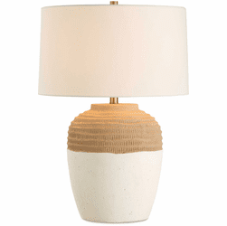 Uttermost 30564-1 Bellaby Modern Terracotta And White Table Lamp