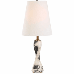Uttermost 30598-1 Marcela Contemporary Black and White Panda Marble Buffet Table Lamp Lighting