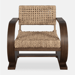 Uttermost 50024 Rehema Modern Warm Walnut Arm Chair