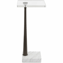 Uttermost 50159 Pelton Contemporary Marble Glass Drink Table