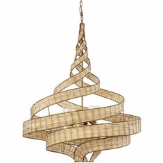 Varaluz 240P08BTR Flow Modern Baguette / Natural Rattan 36" Hanging Pendant Light