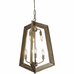 Varaluz 262F06HG Gymnast Contemporary Havana Gold Foyer Lighting Fixture