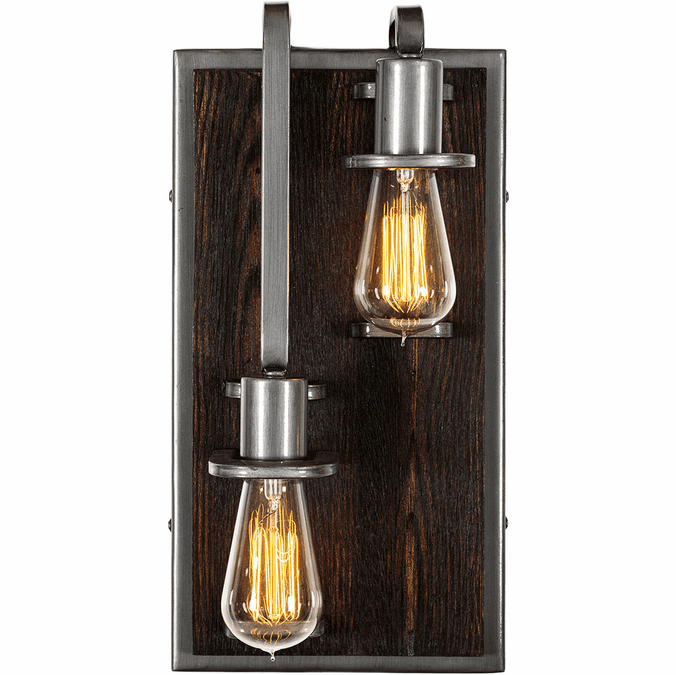 Varaluz 268W02LSL Lofty Faux Zebrawood Wall Lighting Fixture VAR
