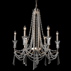 Varaluz 270C06TR Barcelona Transcend Silver Chandelier Light