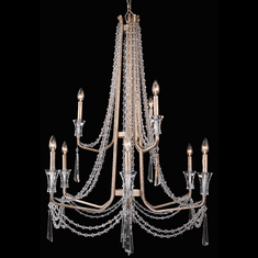 Varaluz 270C09TR Barcelona Transcend Silver Lighting Chandelier