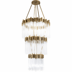 Varaluz 309C19HG Matrix Contemporary Havana Gold 79" Drop Ceiling Light Fixture