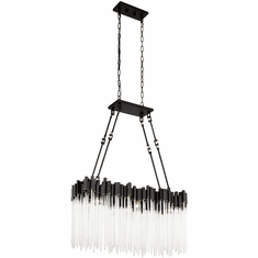 Varaluz 309N06MBFG Matrix Modern Matte Black / French Gold Kitchen Island Light