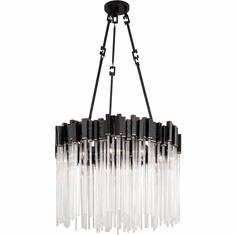 Varaluz 309P09MBFG Matrix Modern Matte Black / French Gold 25" Drop Ceiling Lighting