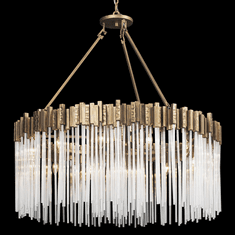 Varaluz 309P12HG Matrix Contemporary Havana Gold 40" Hanging Lamp