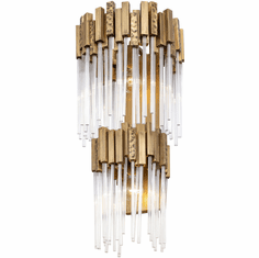 Varaluz 309W02LHG Matrix Contemporary Havana Gold Lighting Sconce