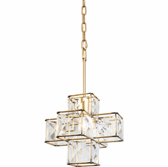 Varaluz 329P01CG Cubic Calypso Gold Mini Ceiling Light Pendant