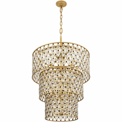 Varaluz 345C13FGMB Windsor Contemporary French Gold / Matte Black Lighting Pendant