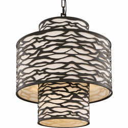 Varaluz 348P04CB Kato Modern Carbon Black Drop Ceiling Lighting