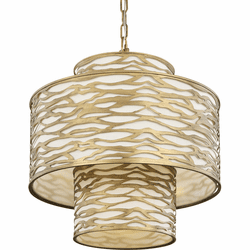 Varaluz 348P04HG Kato Contemporary Havana Gold Hanging Pendant Lighting