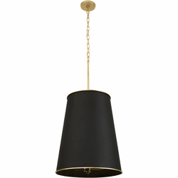 Varaluz 364F09MBFG Coco Modern Matte Black / French Gold Drop Ceiling Light Fixture