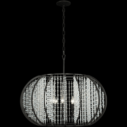 Varaluz 367P08CB Caesar Contemporary Carbon 32" Pendant Light