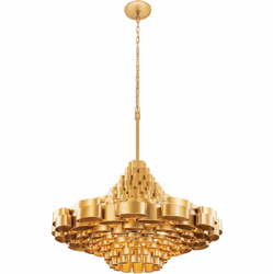 Varaluz 369P10AGCB Totally Tubular Contemporary Antique Gold / Carbon Black 36" Lighting Pendant