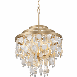 Varaluz 377C05FG Kalani Modern French Gold Pendant Lighting