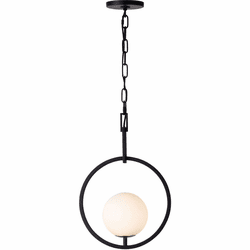 Varaluz 388P01MBFG Stopwatch Modern Matte Black / French Gold Drop Lighting