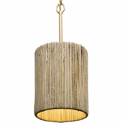 Varaluz 391M01FG Jacob's Ladder French Gold Mini Drum Pendant Hanging Light