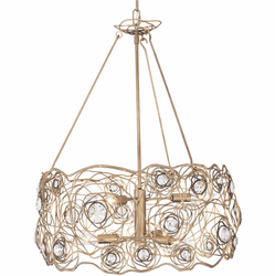 Varaluz 500C06HGOB Ethereal Rose Contemporary Havana Gold Ombre Drop Lighting Fixture
