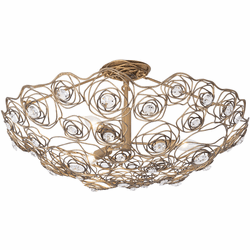 Varaluz 500S03HGOB Ethereal Rose Modern Havana Gold Ombre Ceiling Light Fixture