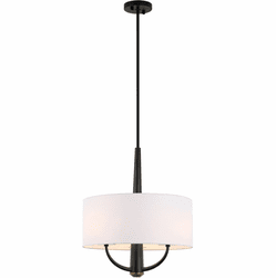 Varaluz 503P03BLSB Patchwork Black / Satin Brass 18" Drum Lighting Pendant