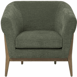 Varaluz 515CH32B Melrose Contemporary Harvest Oak / Green Accent Chair