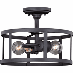 Vaxcel C0186 Akron Contemporary Oil Rubbed Bronze and Inner Matte White Ceiling Light Fixture