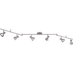 Vaxcel C0221 Alto Contemporary Brushed Nickel with Chrome LED Track Lighting