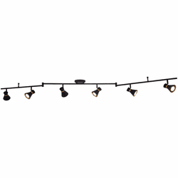 Vaxcel C0288 Alto Contemporary Matte Black and Satin Brass LED Track Lighting Fixture