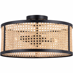 Vaxcel C0289 Berens Contemporary Matte Black Flush Lighting