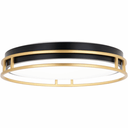 Vaxcel C0301 Northgate Modern Matte Black and Satin Gold LED Home Ceiling Lighting