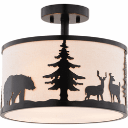 Vaxcel C0313 Acadia Modern Bronze Overhead Lighting