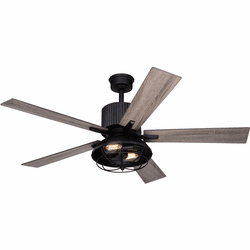 Vaxcel F0110 Elkhart Modern Black LED 52" Home Ceiling Fan