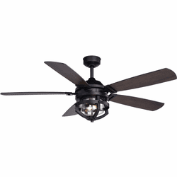 Vaxcel F0124 Barnes Modern Matte Black 54" Home Ceiling Fan