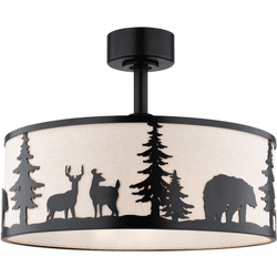 Vaxcel F0132 Acadia Rustic Bronze Fandelier Home Ceiling Fan