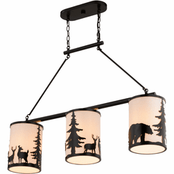 Vaxcel H0302 Acadia Modern Bronze Island Light Fixture