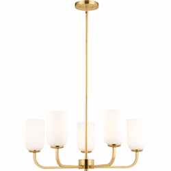 Vaxcel H0305 Shelby Modern Natural Brass Chandelier Light