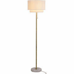 Vaxcel L0011 Burnaby Contemporary Matte Brass Lighting Floor Lamp